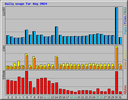 Daily usage for May 2024