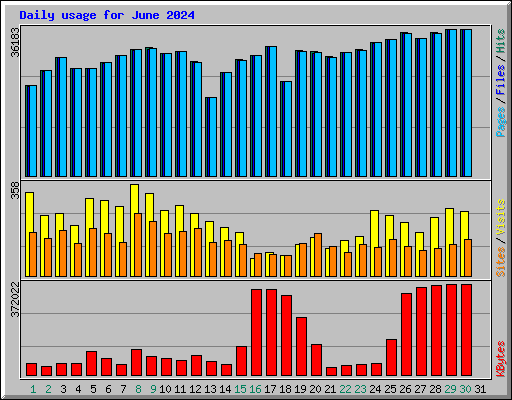 Daily usage for June 2024