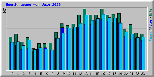 Hourly usage for July 2020