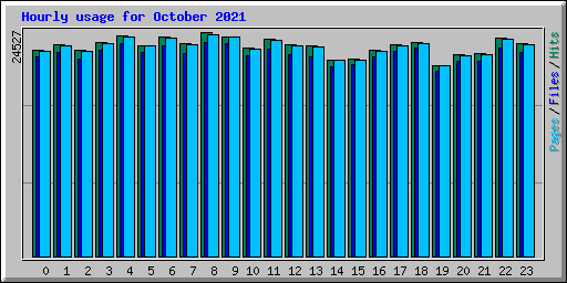 Hourly usage for October 2021