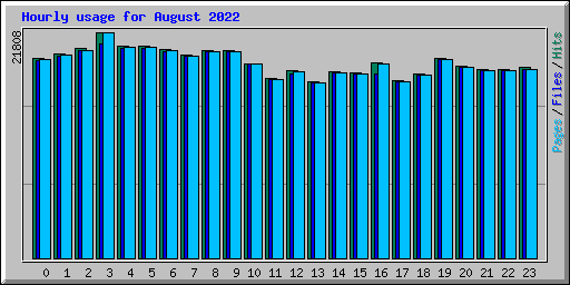 Hourly usage for August 2022