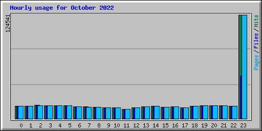 Hourly usage for October 2022