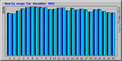 Hourly usage for December 2022