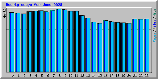 Hourly usage for June 2023