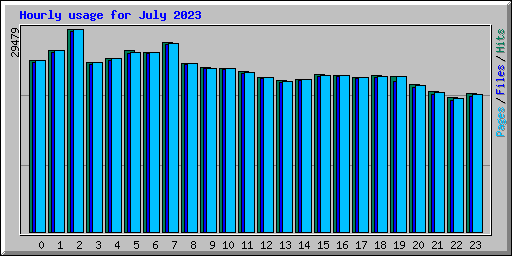 Hourly usage for July 2023