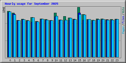 Hourly usage for September 2025