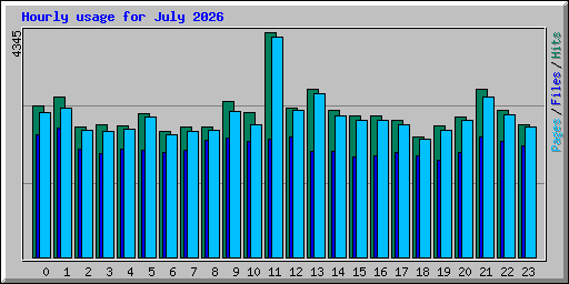 Hourly usage for July 2026